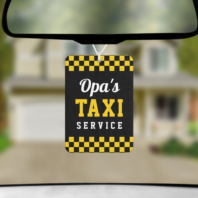 Opa's Taxi Service | Cute Grandpa Gift Car Air Freshener (Creator Uploaded)