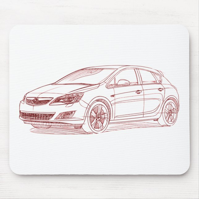 Opel Astra 2010 Mouse Mat (Front)