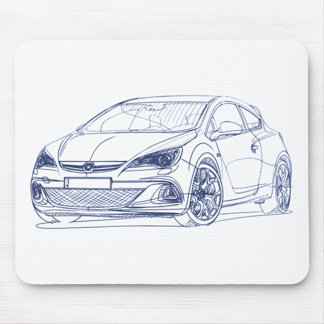 Opel Astra OPC 2013 Mouse Mat (Front)