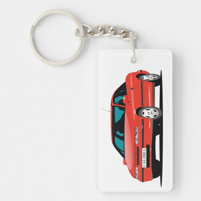 Opel Calibra red Key Ring (Front)