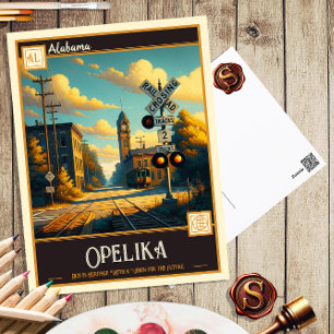 Opelika, Alabama   Vintage Postcard