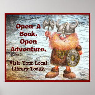 Open A Book. Open Adventure. Poster
