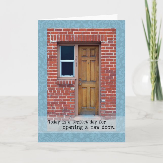 Open A New Door door photograph Greeting Card (Front)