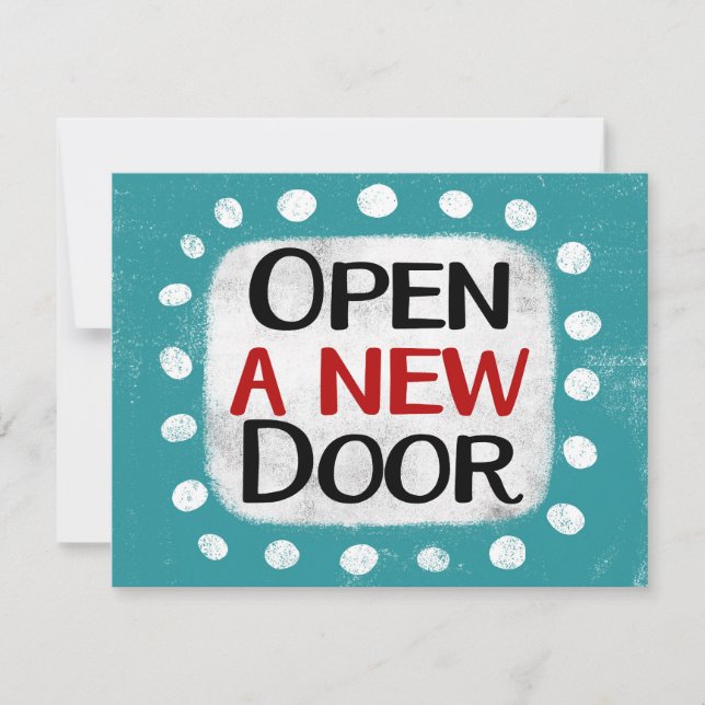 Open A New Door Greeting Card (Front)