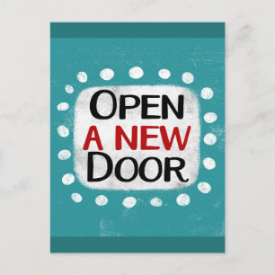Open A New Door Postcard