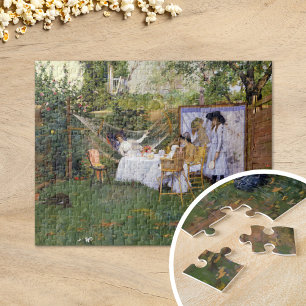 Open Air Breakfast   William Merritt Chase Jigsaw Puzzle