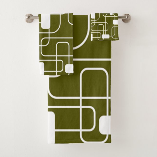 Open and Closed Rectangles Bath Towel Set (Insitu)