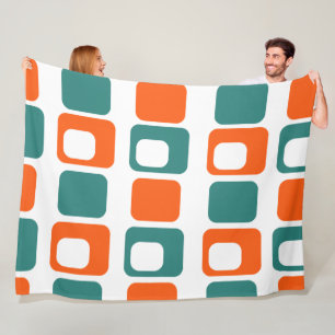 Open and Closed Rectangles Fleece Blanket