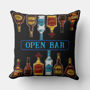 Open Bar Man Cave Cushion