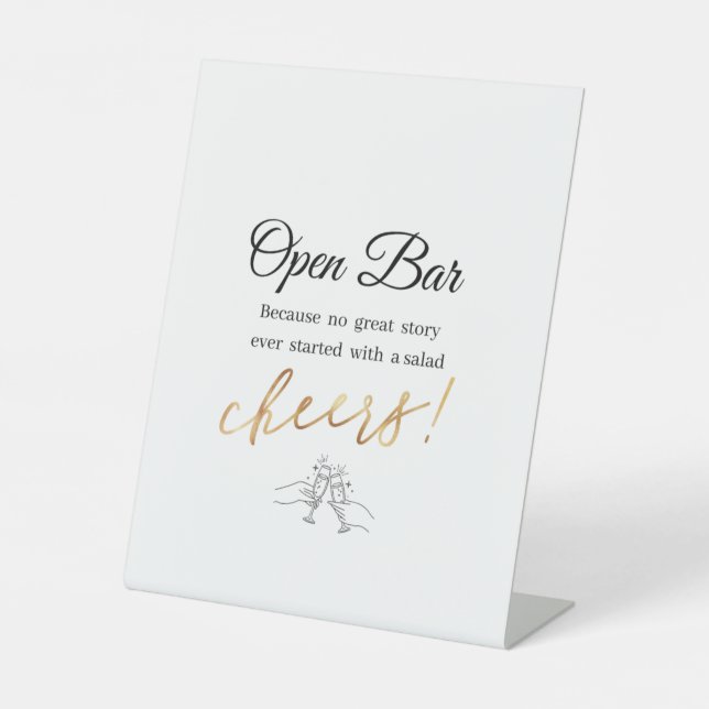 Open Bar Pedestal Sign (Front)