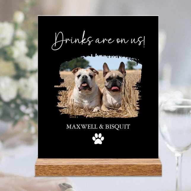 Open Bar Pet Drink Acrylic Wedding Sign for Bar (Creator Uploaded)