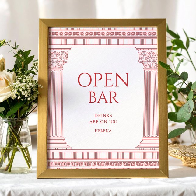 Open bar poster for goddess party (Creator Uploaded)