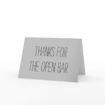 Open Bar Wedding Card