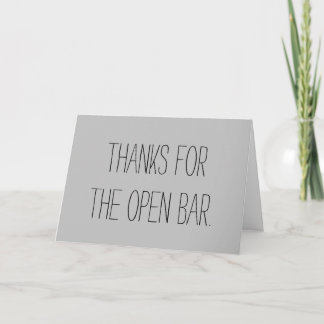 Open Bar Wedding Card