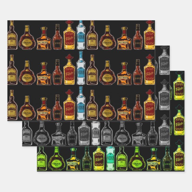 Open Bar Wrapping Paper Sheet (Set)