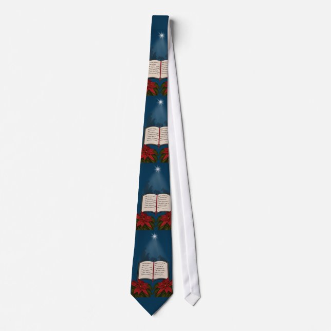 Open Bible Christmas Message Tie (Front)