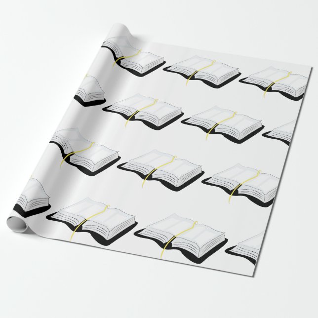 Open Bible Wrapping Paper (Unrolled)