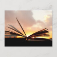 Open Book and Sunset Photograph