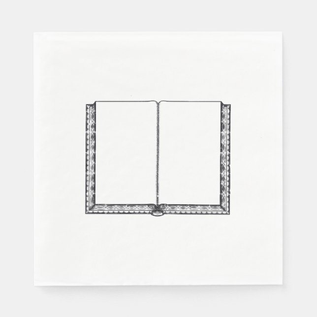 Open Book (Blank Pages) Napkin (Front)