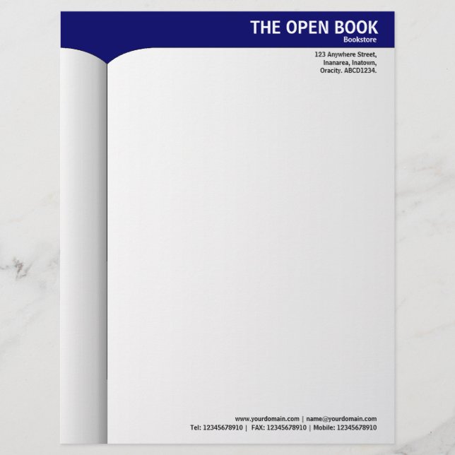 Open Book - Blue 000066 Letterhead (Front)