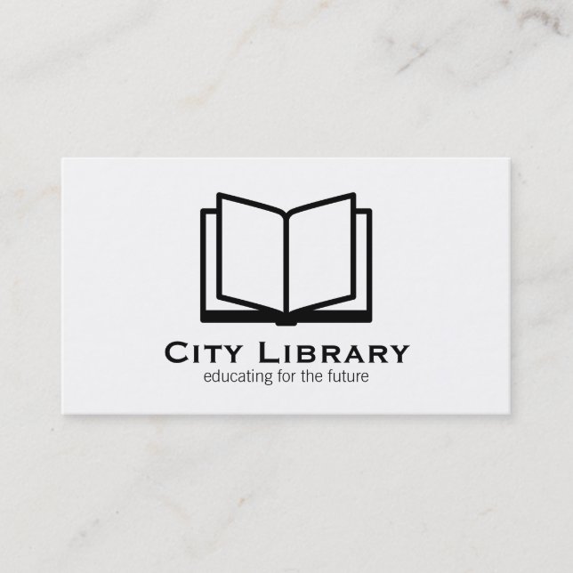 Open Book Business Card (Front)