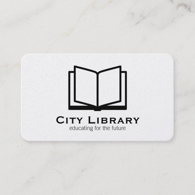 Open Book Business Card (Front)