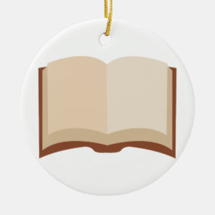 Open Book Ceramic Tree Decoration