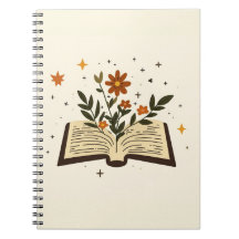 Open Book Floral Magic Notebook