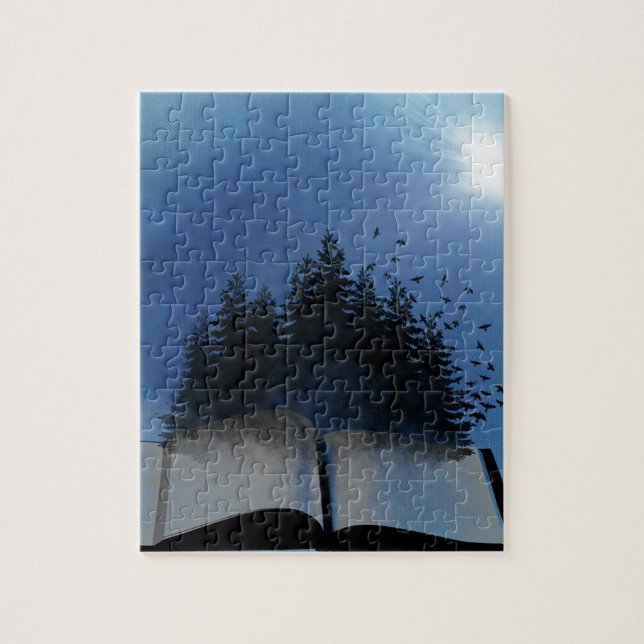 Open Book Forest Jigsaw Puzzle (Vertical)