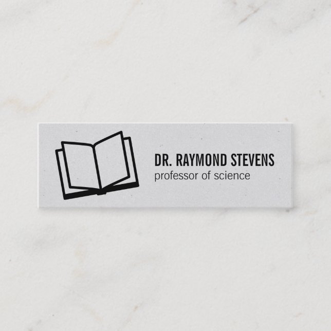Open Book II Mini Business Card (Front)