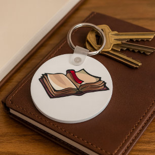 Open Book Keychain