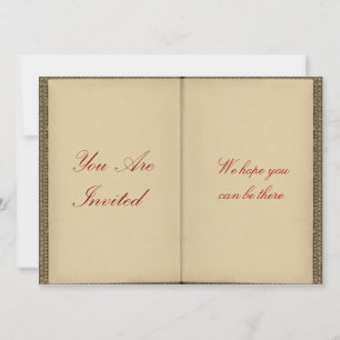 Open Book  - Vintage Style Invites