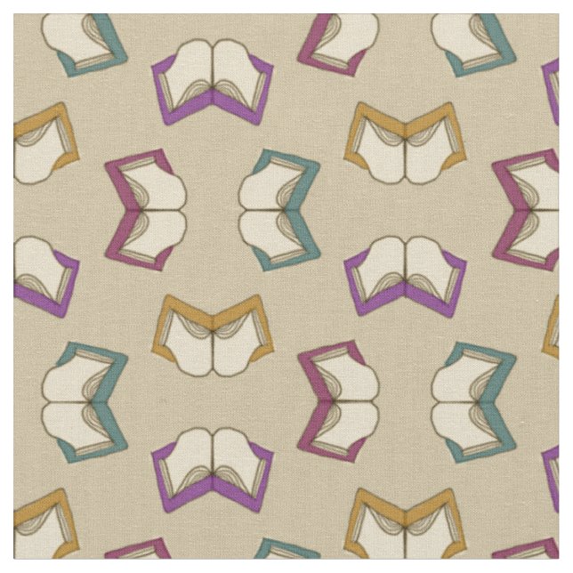 Open Books Pattern Fabric (Close Up)