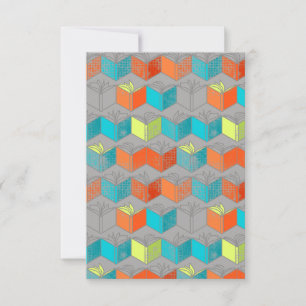 Open books thank you card