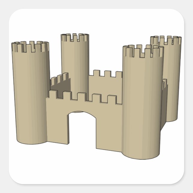 Open Castle Square Sticker (Front)
