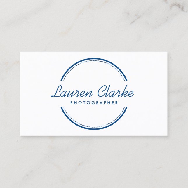 OPEN CIRCLE LOGO in BLUE Business Card (Front)