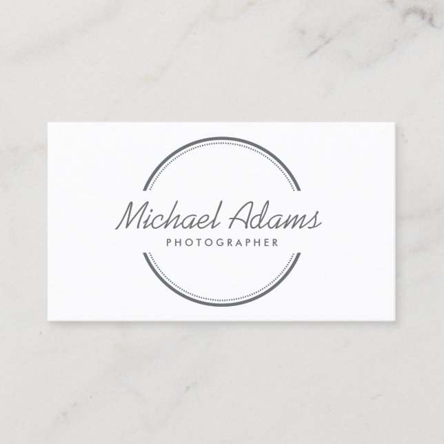 OPEN CIRCLE LOGO in GRAY Business Card (Front)
