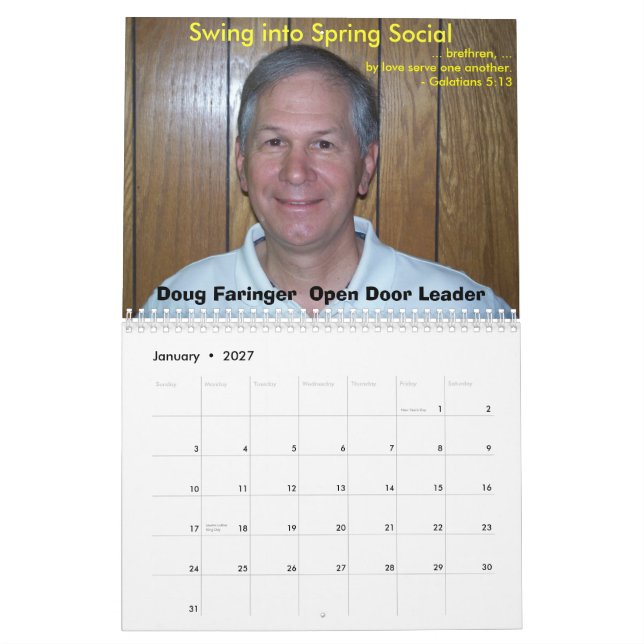Open Door 2010 Calendar (Jan 2027)