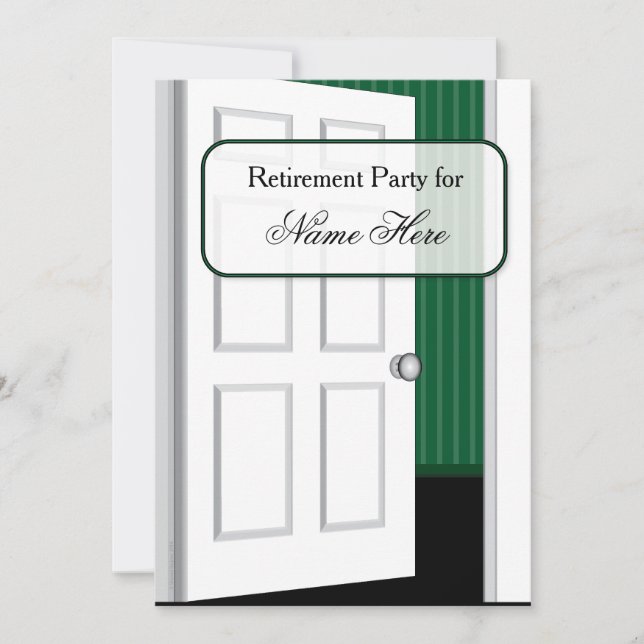 Open Door Retirement Party Invitation (Front)