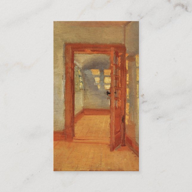 Open door sunny impressionist interior Anna Ancher Business Card (Front)