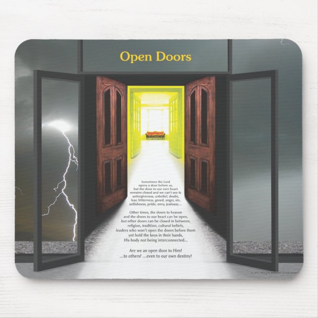 Open Doors (Lightning) by Joseph James Mouse Mat (Front)