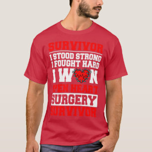 Open Heart Bypass Surgery Coronary Artery Patient  T-Shirt