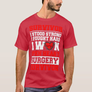 Open Heart Bypass Surgery Coronary Artery Patient  T-Shirt