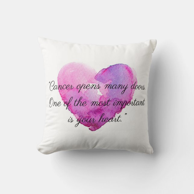 Open heart cancer pillow (Front)