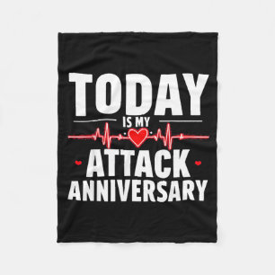 Open Heart Diseases Heart Attack Anniversary Surge Fleece Blanket