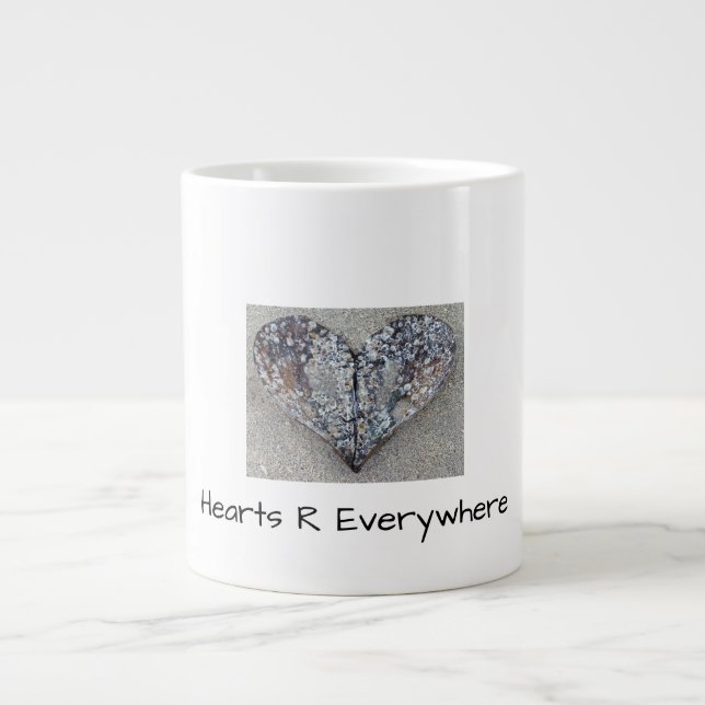 Open Heart Giant Coffee Mug Personalised (Front)