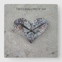 Open Heart Shell Clock