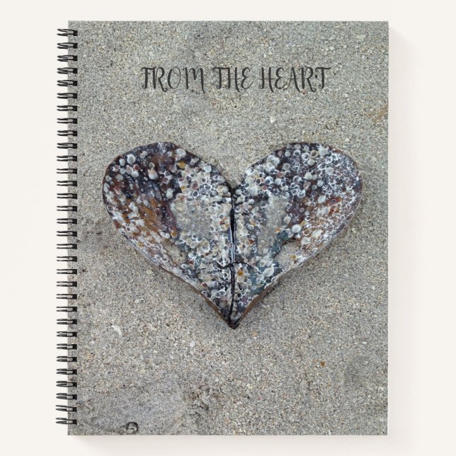 Open Heart Shell Personalised Journal (Front)