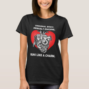 Open Heart Surgery Art Men Women Heart Transplant T-Shirt