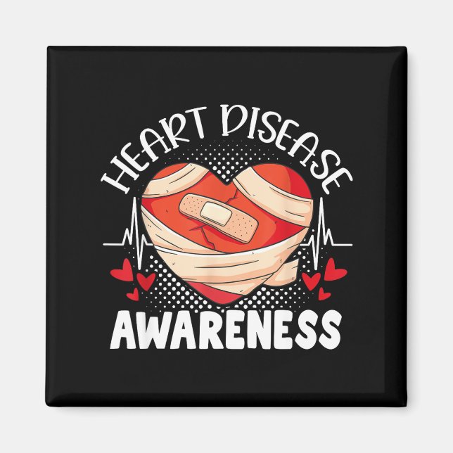 Open Heart Surgery Byp Awareness Heart Heart Disea Magnet (Front)